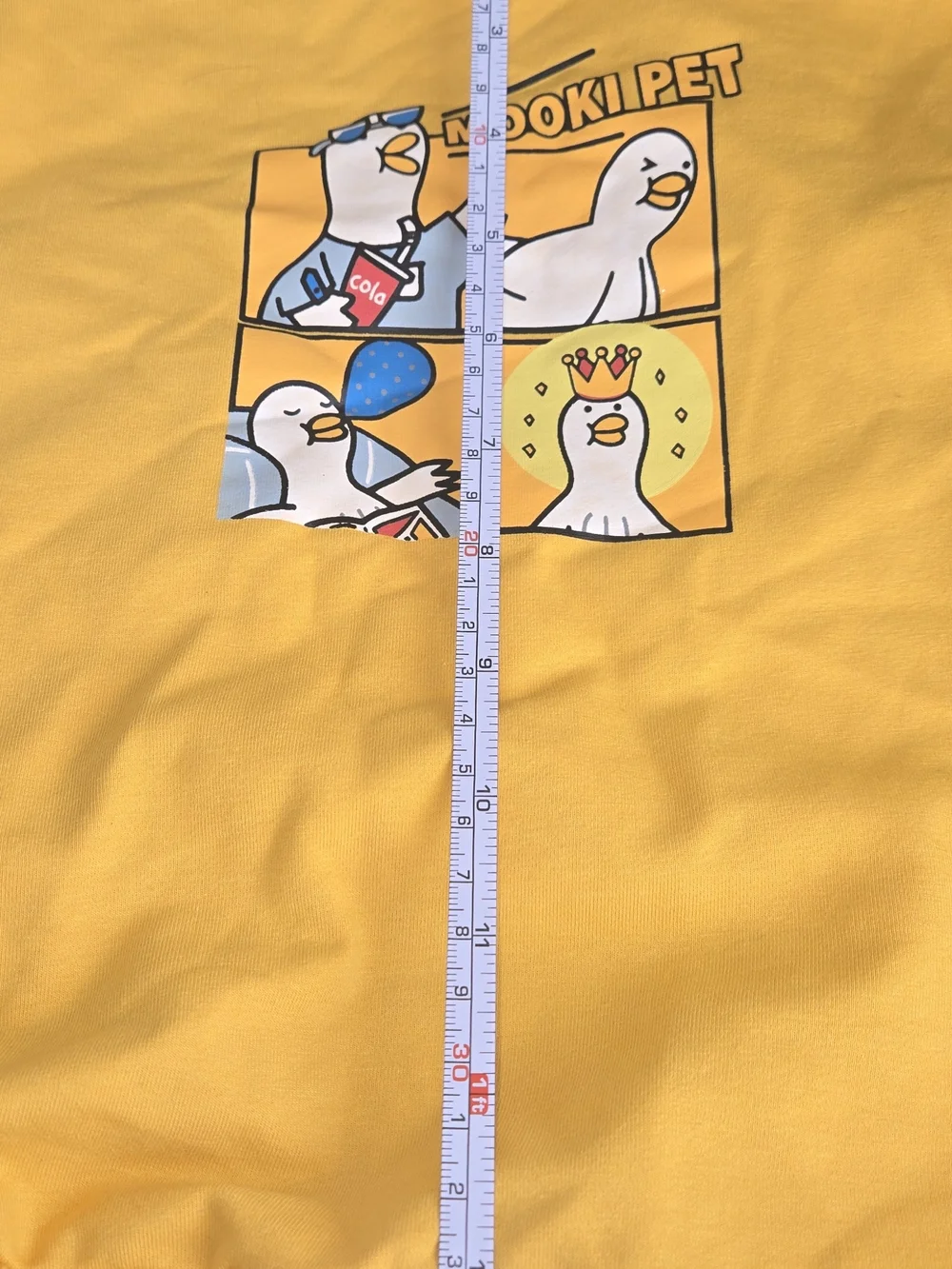 Yellow Cartoon Seagull Dog Hoodie with Hood